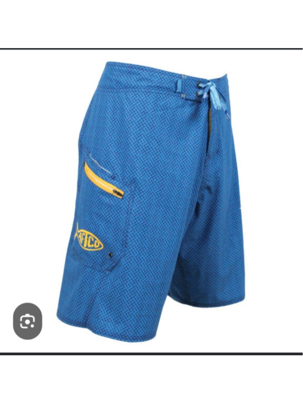 AFTCO Men’s Size 38 Stingray Board Shorts Blue 10” Inseam Fishing Multi Pocket